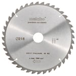 Katkaisuterä puulle Metabo Classic; 216x2,4x30,0 mm; Z40; -5°