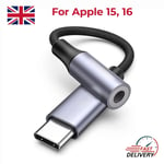 USB Type C TO 3.5mm Audio Jack Headphone Adapter USB-C Cable For iPhone 15 & 16