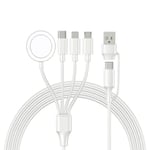 4in1 Multi USB Charger Charging Cable Cord For Apple Watch iPhone iWatch Type-C