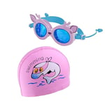 Endless Kids Swimming Fun Set - Adjustable Goggles and Comfy Swim Cap Set | Anti-Fog, UV Protection | Leak-Proof Design| Ideal for Boys and Girls | Perfect for Pool and Beach Fun| Pink