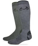 Realtree Team Men's All Season Tall Boot Socks (2-Pair), Olive/Black, Large