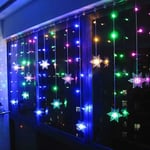 Guirlandes Lumineuses Rideau, Rideau Lumière, led Etoilée, led string light, 96erLED 3.5M Guirlande d'Eclairage,Guirlande led décoration de Fenêtre,