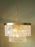 Laura Ashley Durnsford 4 Arm Chandelier Ceiling Light, Matt Antique Brass