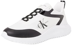 CK JEANS Homme EVA Runner Low Lace ML Mix YM0YM00968 Baskets, White (Bright White/Black), 43 EU