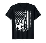 Soccer Abuela America Flag Vintage Christmas Xmas T-Shirt