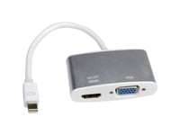 Roline 12.03.3161, 0,1 M, Mini Displayport, Hdmi + Vga (D-Sub), Hankontakt, Honkontakt, Silver