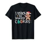 I Teach The Smartest Cookies Christmas Gingerbread Kids Boys T-Shirt