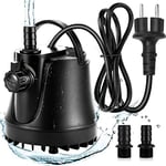 AQQA Pompe à eau submersible, pompe de fontaine ultra-silencieuse de 2500 L/H, étang d'aquarium à grande hauteur de 8,9 pi