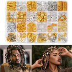 294PCS Hair Braiding Dreadlocks Beads Dread Locks Hair Braid Tubes  Decor