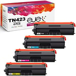 ejet TN423 TN421 Toner Cartridges for Brother TN-423 TN-421 for HL-L8260CDW HL-L8360CDW HL-L9310CDW MFC-L8900CDW MFC-L8610CDW MFC-L9570CDW MFC-L8690CDW L8410CDW (Black Cyan Magenta Yellow, 4-Pack)