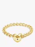 Milton & Humble Jewellery Pre-Loved 9ct Gold Heart Padlock Chain Bracelet, Dated London 1971