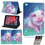 (iPad 7th 8th Gen5.pink piggy)Tablet-kotelo Apple IPadille 5th Gen/7th Gen/8th Gen/Air 2/3/IPad 2/3/4/iPad Pro/1st Gen/2nd Gen/IPad Mini 1/2/ 3/4/5 Cover+ Pen -tietokoneen kannet ja kuoret