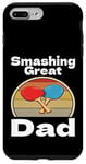 Coque pour iPhone 7 Plus/8 Plus Drôle Smashing Great Dad Ping Pong Lover Game Winner Retro