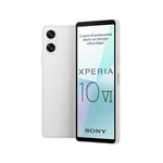 SONY Xperia 10 VI Blanc - 6.1 Pouces 21:9 Wide OLED - Trois Longueurs Focales - Prise Jack 3.5 mm - Android 14 - Débloqué - 128GO - 8GO RAM - Extension Garantie 12 Mois Offerte [Exclusivité Amazon]