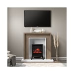 https://furniture123.co.uk/Images/AGL041_3_Supersize.jpg?versionid=85 Brown and Black Oak Effect Freestanding Electric Fireplace Suite with Stove- AmberGlo