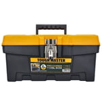 16" Pro Carbon Tool Storage Box Durable Plastic 9 Litre Capacity Tote +Tote Tray