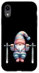 Coque pour iPhone XR Funny Working Out Gnome With Pull-Up Bar For Fitness Lover