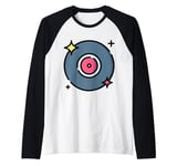 Vinyl Record Player Album Raglan Baseball Tee