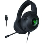 Razer Kraken V3 X USB - Wired USB Gaming Headset (ultra-lightweight at 285g, TriForce 40 mm drivers, HyperClear Cardioid Microphone, 7.1 surround sound, Chroma RGB) Black