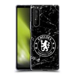 Head Case Designs Officially Licensed Chelsea Football Club Black Marble Crest Soft Gel Case Compatible With Sony Xperia 1 II 5G