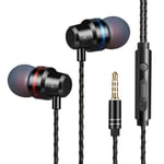 Style B Black OlhLiitra-Écouteurs Filaires Intra-auriculaires, Oreillettes Anti-Bruit, 3.5mm, Basse Stéréo, Casque Gamer, Mains Libres, avec Micro, pour iPhone, Android, PC ""Nipseyteko