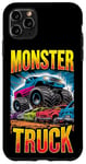 iPhone 11 Pro Max Monster Truck Crushing Cars Art for Monster Truck Lovers Case