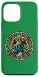 iPhone 13 Pro Max Stained Glass Saint Archangel Raphael Case