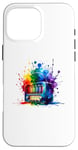 Coque pour iPhone 16 Pro Max Splash Art Radio Vintage Radios Antiques