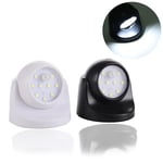 360 Batteridriven Inomhus/Utomhus Trädgårds Rörelsesensor Säkerhets LED-lampa white