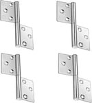 4 Pièces Pliable Charnière en Acier Inoxydable Paumelles Meuble Charnière en Inox charnière de levage en acier inoxydable fort et robuste pour Meubles Matériel Armoire Garde Porte Tiroir argent