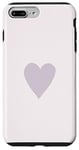 iPhone 7 Plus/8 Plus Lavender Hand Drawn Heart Minimalist Digital Art Case