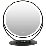 Miroir Maquillage Lumineux led Rotation à 360° Miroir a Poser Idéal pour Rasage et Maquillage - Blanc Froid