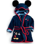 Barn Baby Musse Pigg Huva Morgonrock i fleece Tecknad Djur Nattkläder 1-6 år Navy Blue 3-4 Years