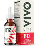 Vivo Life Vitamin B12 Complex, High Potency Health Supplement, Orange Flavour Li