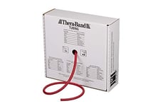 THERABAND Latex Resistance Tube for Pilates, Home Gym, Rehab, Professional Physical Therapy, & Fitness Equipment, Resistance Training, Elastic Band, 30.5 Metre, Red, Medium