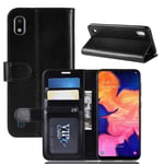 Samsung Galaxy A10 - Læder cover/pung - Sort