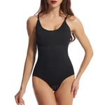 Sömlös Shapewear Body för kvinnor Magkontroll Butt Lifter Kroppsformare Osynlig under klänning Bantningsrem Stringunderkläder Black 3XL