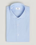 Grigio Cotton Poplin Dress Shirt Light Blue Stripe