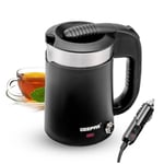 Geepas 1100W Travel Kettle Double Layer Car & Home Multiuse Kettle 0.5L, Black