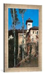 Kunst für Alle 'Image encadrée de Martin Rico Y Ortega La Torre de Las de Damas en la Alhambra, d'art dans Le Cadre de Haute qualité Photos Fait Main, 40 x 60 cm, Argent Raya