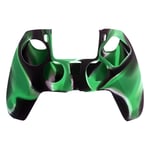 Playstation 5 / PS5 Silikon Skin Skal Fodral Camouflage Anti-Slip Skydd - Svartgrön