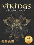 Viking coloring book Nordic Warriors Berserkers Valhalla Runes Spears and Shi...