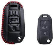 HAHASG, pour Citroen C Elysee C3 XR 3 Bouton Flip Télécommande Flip Clé De Voiture Couverture De Cas Clé De Voiture Sac | Étui à clés, pour Voiture-Rouge