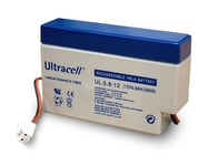 Ultracell Blybatteri 12 V, 0,8 Ah (UL0.8-12) JST stik Blybatteri