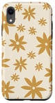 Coque pour iPhone XR Beige Tan Neutre Motif floral moderne