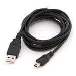 Mini USB Data Cable 3meter Long- Black Charging Cord for PS3 Controller