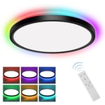 Plafonnier led backlight 24W Lampe de bureau Bureau moderne Lampes rgb Ulstraslim noir - Swanew