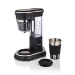 Swan Stainless Steel Bean to Cup Coffee to Go Machine, Includes Stainless-Steel Travel Cup, Durable, Touch Control, Auto Shut-Off, SK65010N, Black