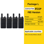 (Paketti L) 15mm Ultraohut Mini Walkie Talkie Retevis RT622P Type C Charge VOX Radiopuhelimet PMR446 Professional Kannettava Kaksisuuntainen Radio ht