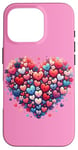 iPhone 16 Pro Cute Heart with Flowers and Hearts for Valentine's Day Case